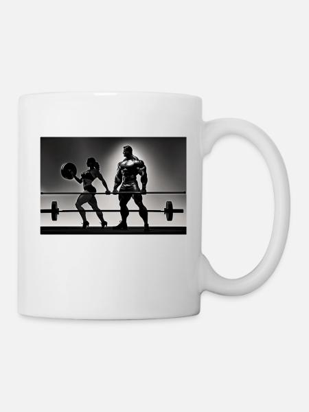Couple Weightlifting - Tasse - Weiß