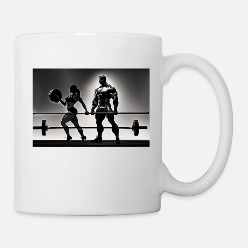 Couple Weightlifting - Tasse - Weiß