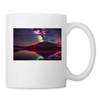 Vulkan 3d - Tasse - Weiß - Rechts