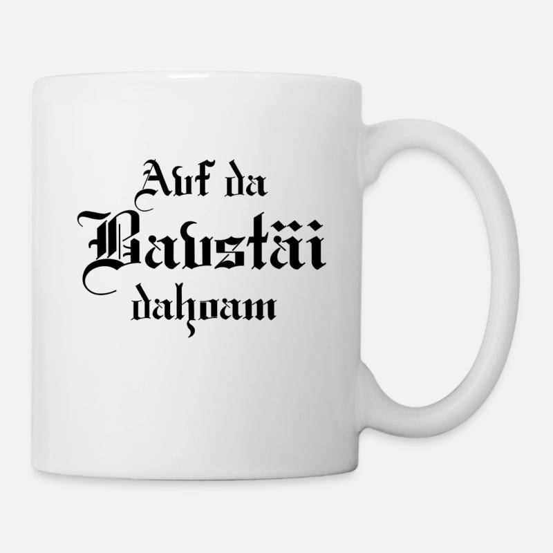 Auf der Baustelle zuhause - Tasse - Weiß