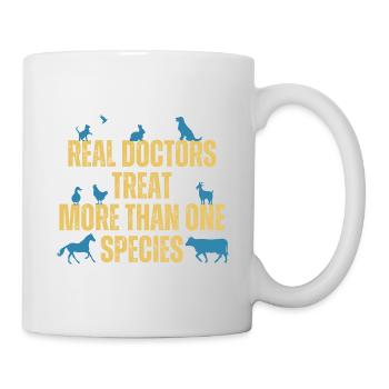 Funny Veterinarian Treat More Than One Species - Mug - white - Right