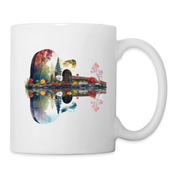 Coole Natur-Gitarre - Tasse - Weiß - Rechts