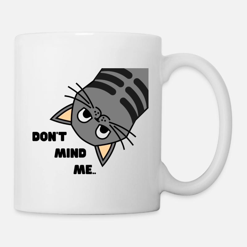 Lustige Katze - Tasse - Weiß