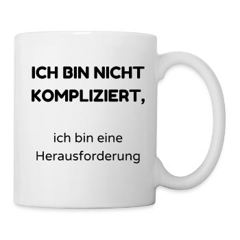 kompliziert - Tasse - Weiß - Rechts