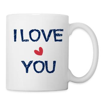 LIEBE. PAAR. ICH HABE GERADE GEHEIRATET. Junggesellinnenabschied. HEILIGER VALENTINSTAG. - Tasse - Weiß - Rechts