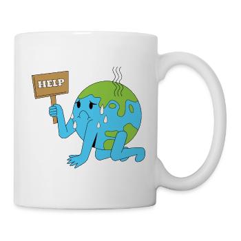 Climate Change Earth Help - Tasse - Weiß - Rechts