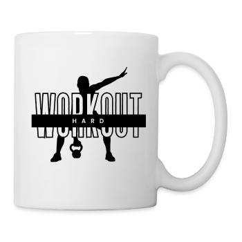 Workout Hard Kettlebell - Tasse - Weiß - Rechts