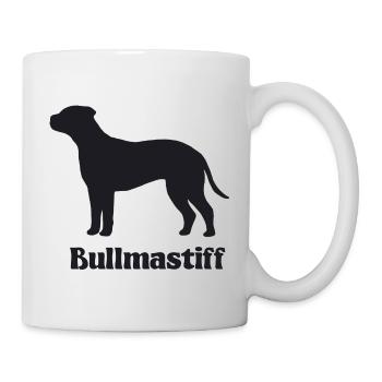 Bullmastiff Silhouette - Tasse - Weiß - Rechts