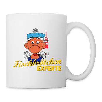 Fischbrötchen Experte - Tasse - Weiß - Rechts
