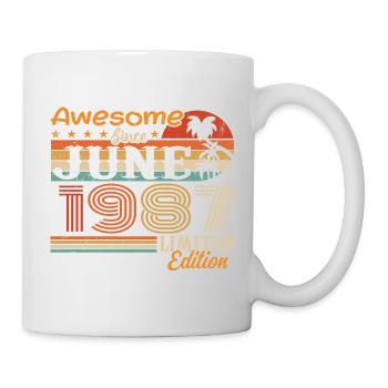June 1987 Retro Vintage June 1987 birthday - Mug - white - Right