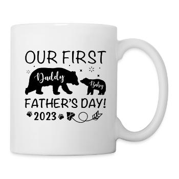 Daddy and Baby First Father's Day - Mug - white - Right
