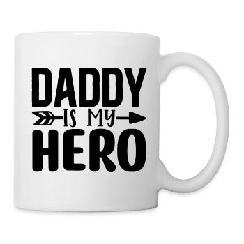 Papa est mon héros - Mug blanc - blanc - Droite
