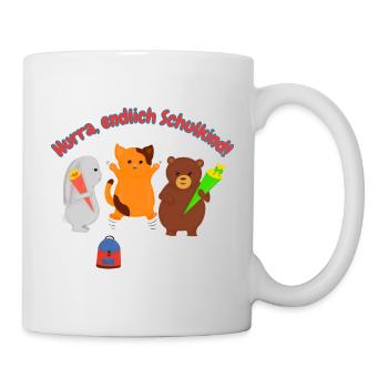 Hurra, endlich Schulkind! - Tasse - Weiß - Rechts