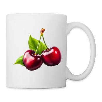 Cerises - Mug blanc - blanc - Droite