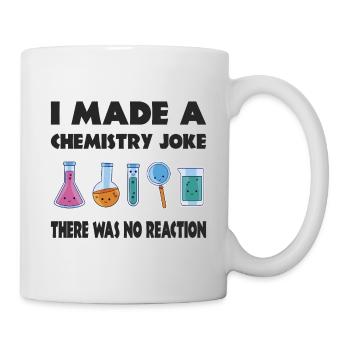 Blague de chimie, il n’y a pas eu de réaction - Mug blanc - blanc - Droite