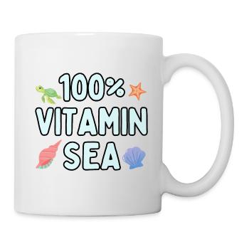 100 Prozent Vitamin Meer - Tasse - Weiß - Rechts
