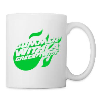 Sommer mit ökologischem Touch, grüne Ferien - Tasse - Weiß - Rechts