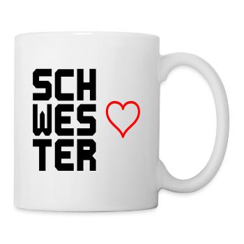 Schwesterherz Vertikal - Tasse - Weiß - Rechts