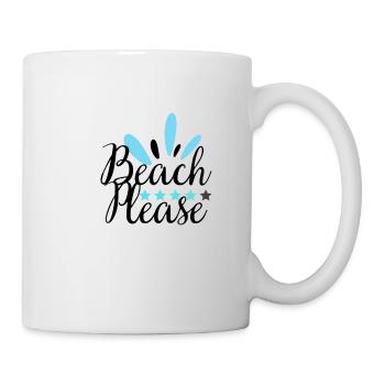 Beach please - Mug blanc - blanc - Droite