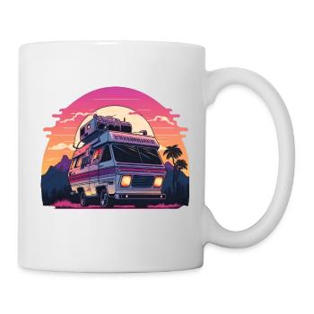 Synthwave Camper sunset - Tasse - Weiß - Rechts