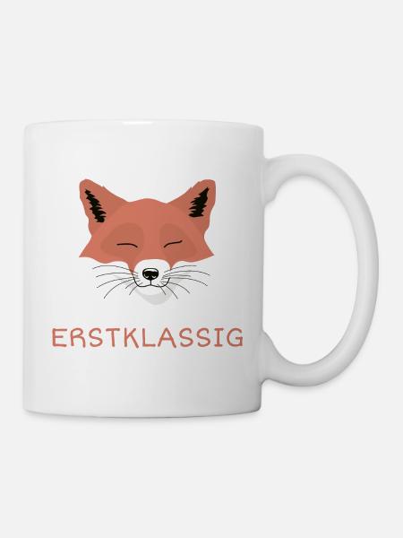 Erstklassig Fuchs - Tasse - Weiß
