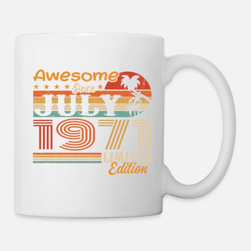 Juli 1971 Juli Geburtstagsgeschenk Juli 1971 - Tasse - Weiß
