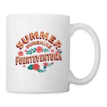 Fuerteventura Sommer Sonne Strand Meer Palmen - Tasse - Weiß - Rechts
