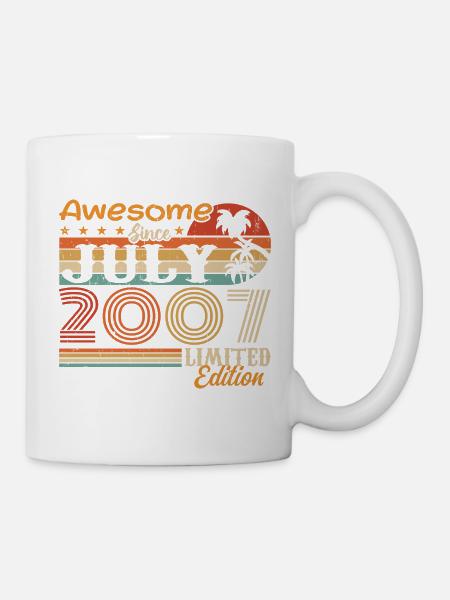 Juli 2007 Juli Geburtstagsgeschenk Juli 2007 - Tasse - Weiß