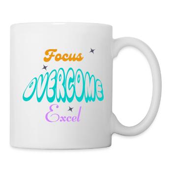 Fucus, Overcome, Excel typography - Mug - white - Right