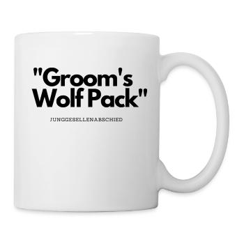 Groom´s Wolf Pack Junggesellenabschied - Tasse - Weiß - Rechts