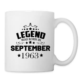 Une légende est née en septembre 1963 - Mug blanc - blanc - Droite
