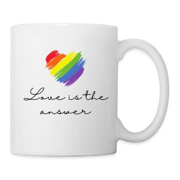 Love is the answer - Tasse - Weiß - Rechts