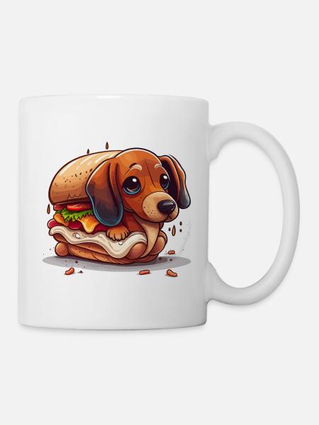 Chien de saucisse - Mug blanc - blanc
