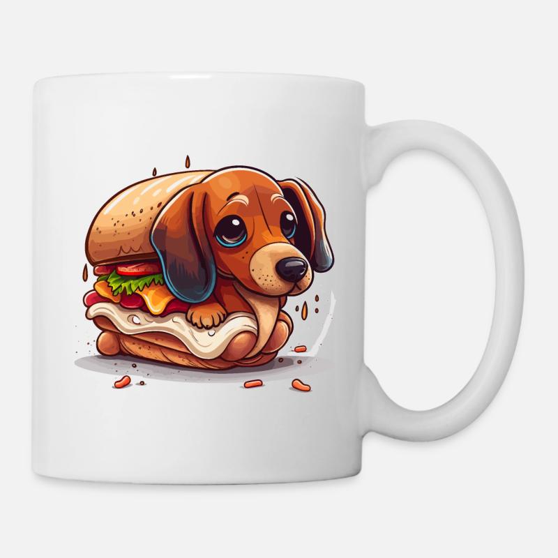 Chien de saucisse - Mug blanc - blanc