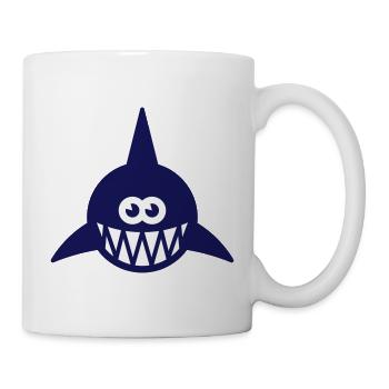 Fish Showing Teeth (Shark, Predator, Carnivore 2C) - Mug - white - Right