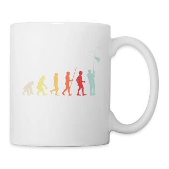 Angler Fisherman Fishing Evolution Retro Vintage - Mug - white - Right
