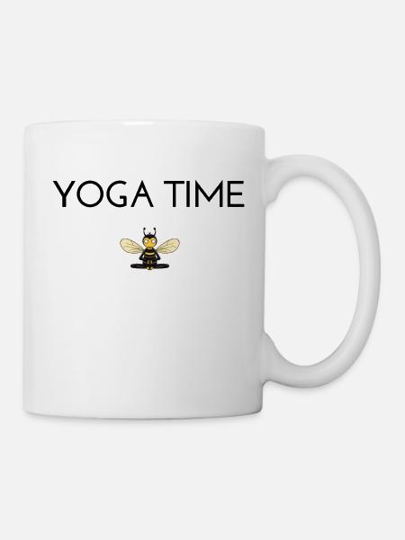 Yoga-Zeit - Tasse - Weiß