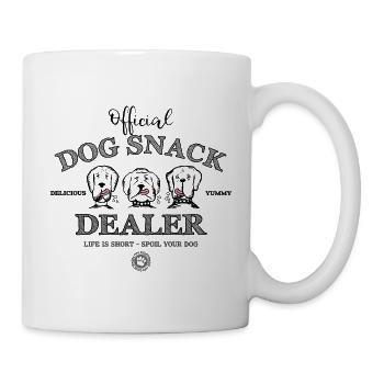 Dog Snack Dealer für helle Shirts - Tasse - Weiß - Rechts