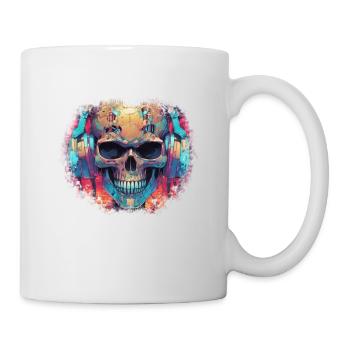 Cyberpunk Skull // TechSkull Matrix - Mug blanc - blanc - Droite