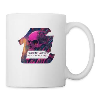 Cyberpunk Skull // CyberSculpt Spectre - Tasse - Weiß - Rechts