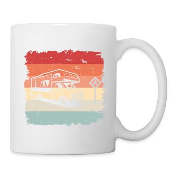 Camper Motorhome Trekking Gift Retro Vintage - Mug - white - Right