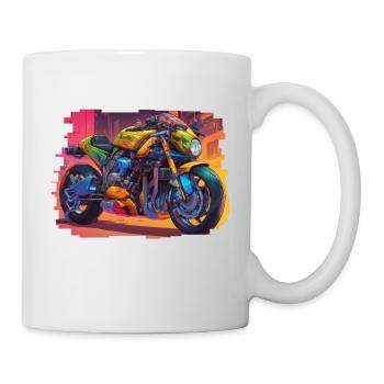 NanoNighthawk // Vélo Cyberpunk - Mug blanc - blanc - Droite