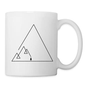 Geometric mountains with trees 🌲 - Mug - white - Right