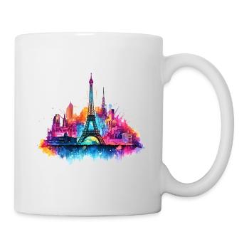 Paris Tour Eiffel France Ville Skyline Art - Mug blanc - blanc - Droite