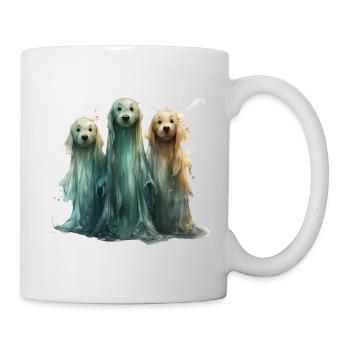 Cute Ghosts Dogs Halloween Party Fun - Mug - white - Right