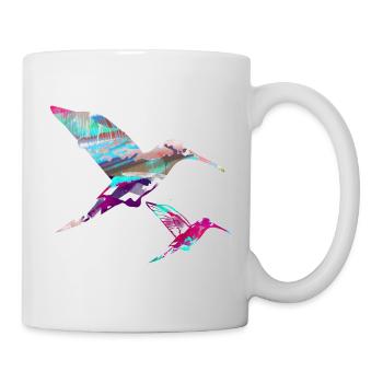 Colibri, oiseau, aquarelle, peinture, oiseaux, coloré - Mug blanc - blanc - Droite