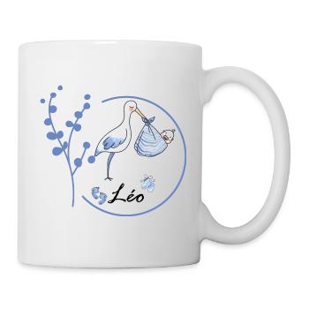 Léo, Prénom de bébé - Mug blanc - blanc - Droite