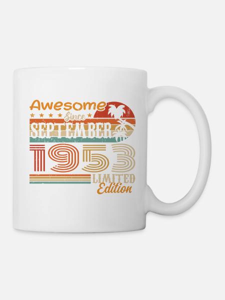 Septembre 1953 - Anniversaire 1953 Septembre - Mug blanc - blanc