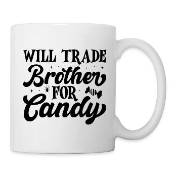 Will Trade Brother For Candy Halloween - Mug - white - Right