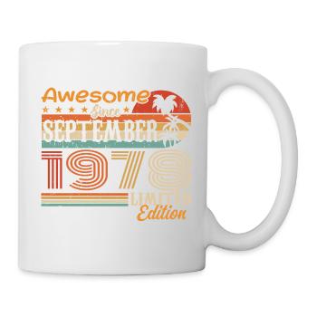 September 1978 - Geburtstag 1978 September - Tasse - Weiß - Rechts